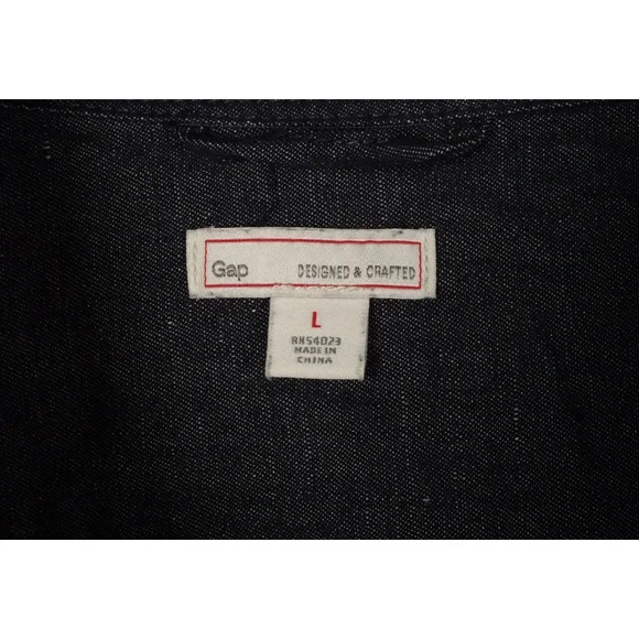 GAP Denim 2 Tones Tunic Dress Size L - Picture 2 of 5